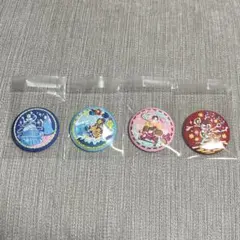 ディズニー刺繍缶バッジ2 4点セット