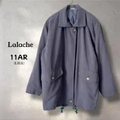 ララシェ ジャケット 11AR L スプリングコート ブルーグレー 肩パッド