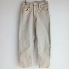 H&M エイチアンドエム ルーズ アンクル デニム ストレッチ ベージュのサムネイル