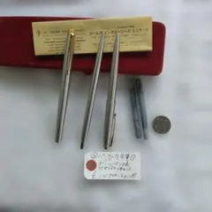 ジャンク品 PARKER 万年筆 ボールペン シャープペン3点セット 14K