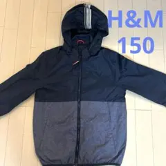 H&M フード付きジャケット ネイビー/グレー