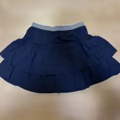 Petit Bateau フリルスカート 8ans 128cm ネイビー