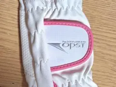 ゴルフ 左手用グローブ OPST オプスト レディース M 白×ピンク 美品のサムネイル
