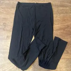 無印良品　あったか綿　レギンス　キッズ１４０・黒