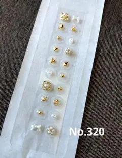 【まとめ割りあり】耳つぼジュエリー✩花　パール　リボン　小ぶり　ゴールド