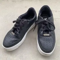 24㎝　Nike AIR FORCE 1 ブラック厚底スニーカー