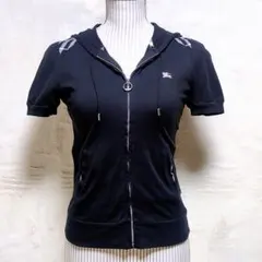 美品♡BURBERRY ブルーレーベル♡半袖パーカー♡ノバチェック♡ロゴ刺繍