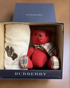 未使用訳あり　バーバリーハンカチとぬいぐるみ タオルハンカチ　ベアー