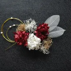 髪飾り 卒業式 成人式 結婚式 レッドドライフラワー