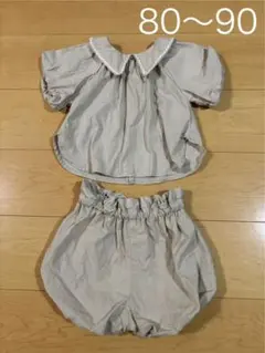 ！aopi様専用！襟付きパフスリーブセットアップ80〜90サイズ