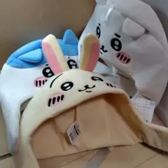 【未使用品　三点セット】ちいかわ　ハチワレ　うさぎ　着ぐるみ帽子