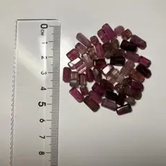 ピンクトルマリン　ルベライト　筒状　ビーズ　セット