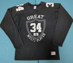 【最終値下げ！】Champion 黒 長袖Tシャツ フットボール