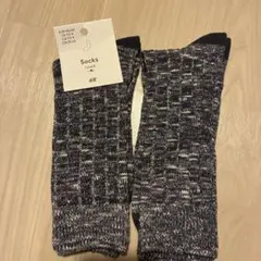 H&M ソックス 2足セットネイビーミックス EUR 25-27cm