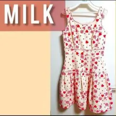 MILK❥ワンピース◆hearts&roses柄◆ロリィタ