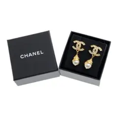 ★CHANEL ココマーク ゴールド ドロップパール ピアス