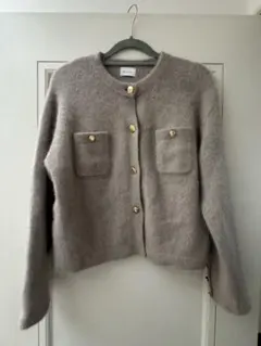 great label relaxing グレージュ　カーディガン　カシミヤ