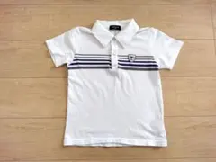 COMME CA ISM　ポロシャツ　白　ワッペン付き　130cm