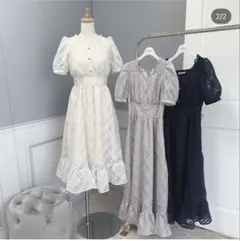 mille fille closet ガーデンパーティロングワンピース ブラック