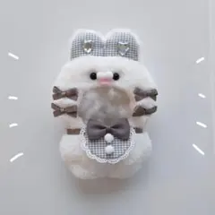 ちびぐるみ ぬい服 11cm うさぎ オフホワイト×グレー きぐるみ