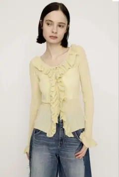 【SLY】FRONT FRILL KNIT トップス