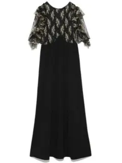 lilybrown フリル袖切り替えドレス　ゴールド