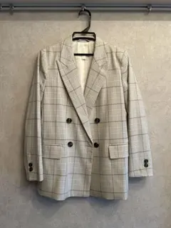 H&Mチェック柄テーラードジャケット