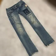 ヒステリックグラマー　ダメージ加工 スリムフィットデニム