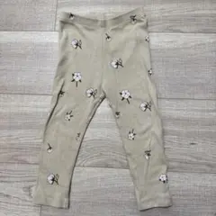 Organic Zoo コットン花柄 ベージュレギンス