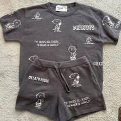 ジェラートピケ スヌーピー　上下セット　モノグラムジャガードプルオーバー