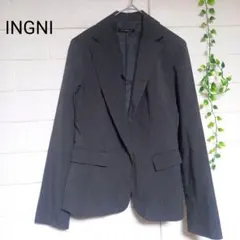 INGNI レディースストライプテーラードジャケット　M　ダークグレー