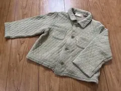 キルティング　カーディガン 100 カーキ　ベージュ　パーカー　上着　オリーブ