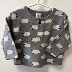PETIT BATEAU 羊柄 長袖カットソー 18m