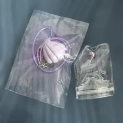 マーメイドメロディー ぴちぴちピッチ風 かれん 紫 貝殻 ネックレス 5.5cm