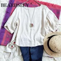 【麻混素材】BEARDSLEYビアズリー　アンティークリネンプリントプルオーバーのサムネイル