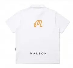 白色M マルボンゴルフ ポロシャツ malbon golf シャツ メンズ 半袖