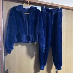 PUMA フリース ネイビー セットアップ M