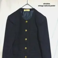 値下げ「希少」christine ヴィンテージ　レトロボタン　厚手　90s 古着