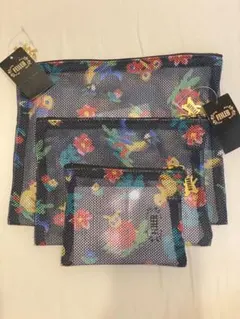 FEILERハイジ柄 メッシュポーチ3点セット