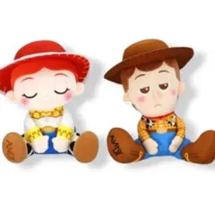 トイストーリー むにゃすやBIGぬいぐるみ 2種セット ウッディ ジェシーのサムネイル