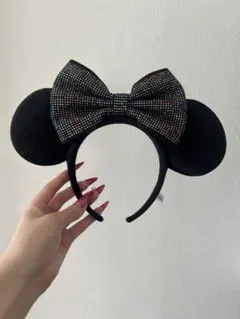 ミッキーマウス カチューシャ ビジュー付き