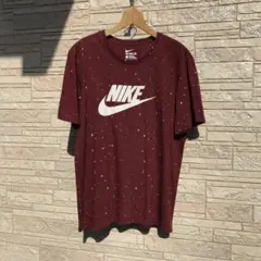 NIKE　USA古着　クルーネックTシャツ　ビッグロゴT　丸胴　総柄　細氷柄