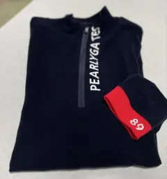 PEARLY GATES ハーフジップモックネック黒に近い濃紺M 美品