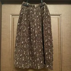 ロングスカート ブラウン レトロ 森ガール
