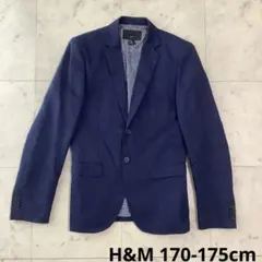 018 H&M SLIM FIT スーツジャケット　ネイビー花柄のサムネイル