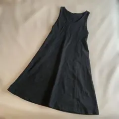 UNIQLO＊ブラッシュドジャージージャンパースカートダークグレー