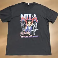 希少 XL ミラローズ 体操 グラフィックTシャツ 黒 古着 ラップT風