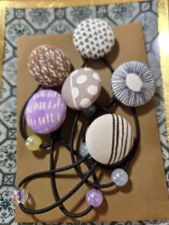 布製ヘアゴム 6個セット