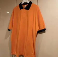 新品　メンズ半袖シャツ　XXXL ★オレンジ＆ブラック★