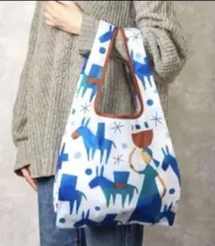 カルディ【非売品】　青と白のエコバッグ